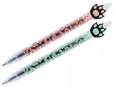 Гелевая ручка MESHU "Cute Paws" 0.3 мм, синяя, стираемые чернила (Арт.- 296396) Ассорти