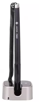 Ручка гелевая одноразовая на подставке "Deli" 0.7 мм, черная (Арт.- 6797)