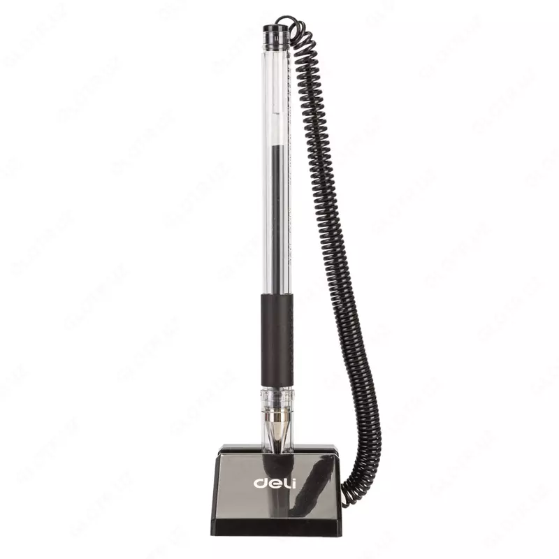 Ручка шариковая на подставке "Deli" 0.5 мм, черная (Арт.- 6791)