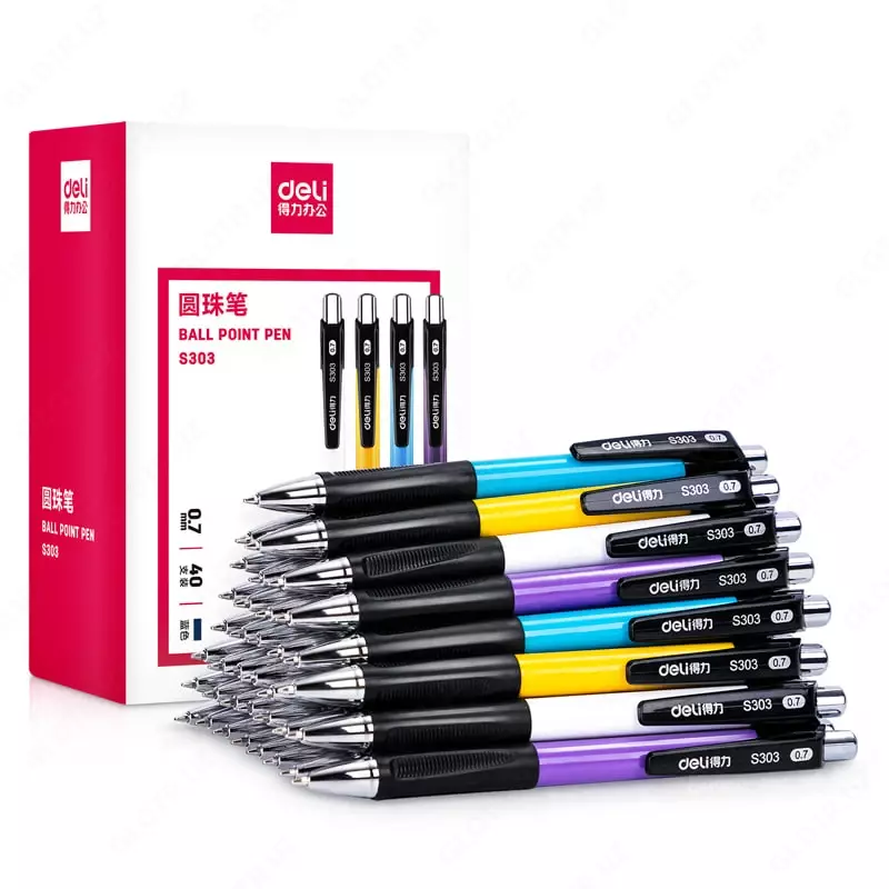 Sharikli qalam "Deli" 0,7 mm, ko'k (Art.- 303S) Turli xil