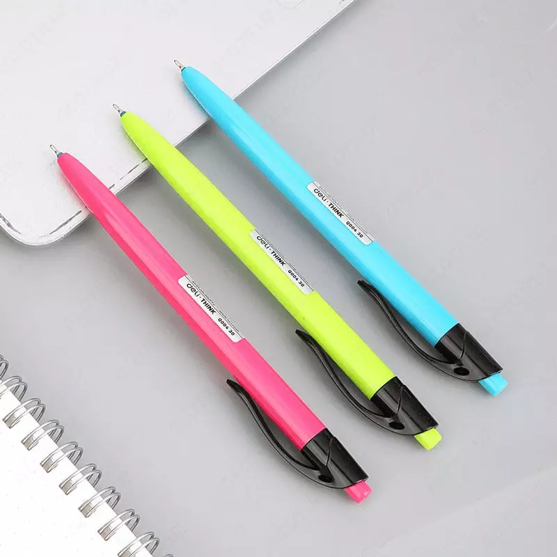 Шариковая автоматическая ручка "Deli" 0.7 мм, синяя (Арт.- 00430-EQ)