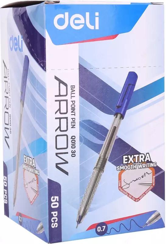 Шариковая ручка "Deli Arrow" 0.7 мм, синяя (Арт.- 01030-EQ)