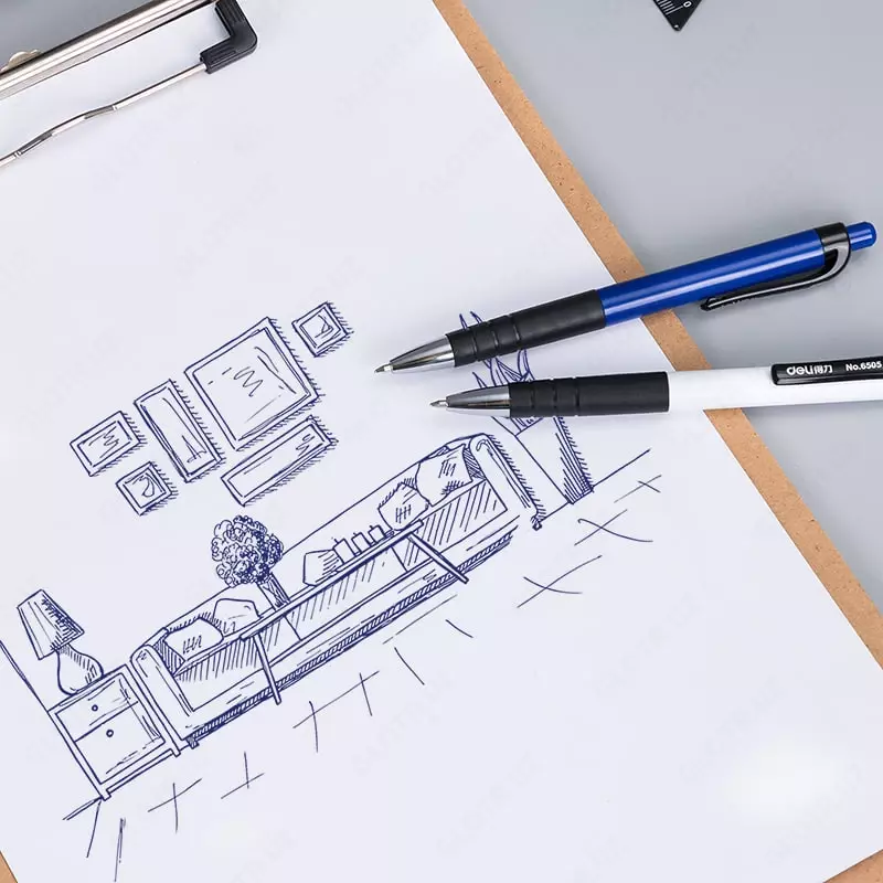 Sharikli qalam "Deli Star" 0,7 mm, ko'k (Art.- 6505) Assortiment