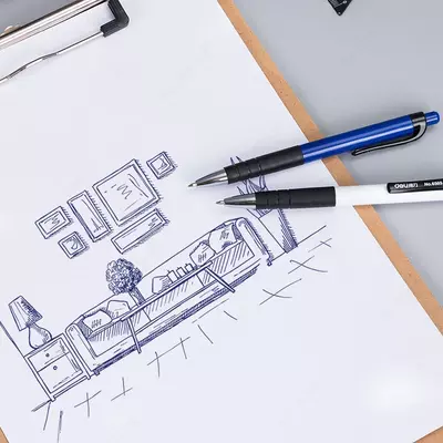 Sharikli qalam "Deli Star" 0,7 mm, ko'k (Art.- 6505) Assortiment