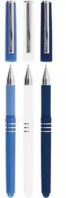 Шариковая ручка "Linc Axo" 0.7 мм, синяя (Арт.- 2592-wt-bl) Белая