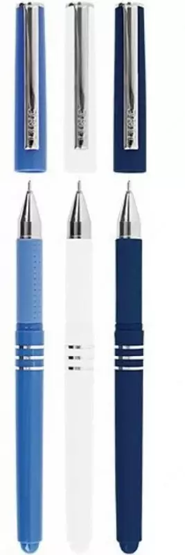 Шариковая ручка "Linc Axo" 0.7 мм, синяя (Арт.- 2592-bk-bl) Черная