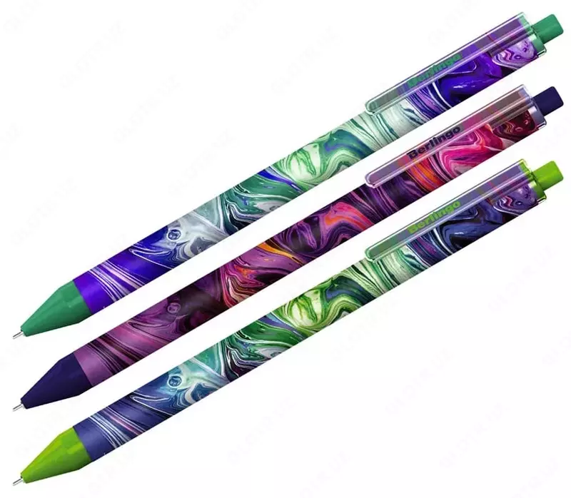 Sharikli qalam Berlingo "Suyuq to'lqin" 0,7 mm, dekor (Art.- CBp_07S02) Assortiment