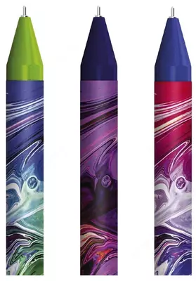 Шариковая автоматическая ручка Berlingo "Liquid Wave" 0.7 мм, декор (Арт.- CBp_07S02) Ассорти