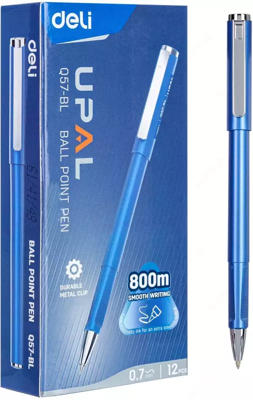 Шариковая ручка "Deli Upal" 0.7 мм, синяя (Арт.- 57-Q-BL)
