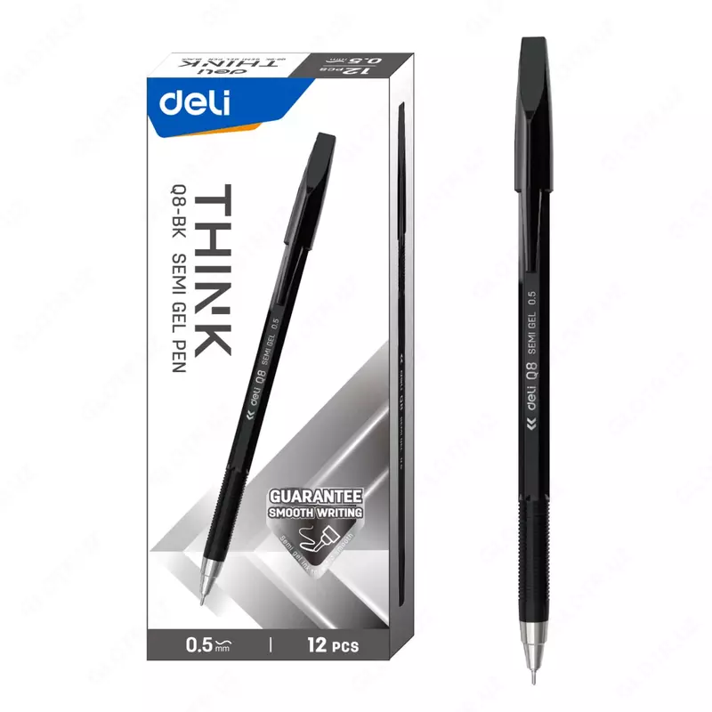 Шариковая ручка "Deli Think" 0.7 мм, черная (Арт.- 8-EQ-bk)