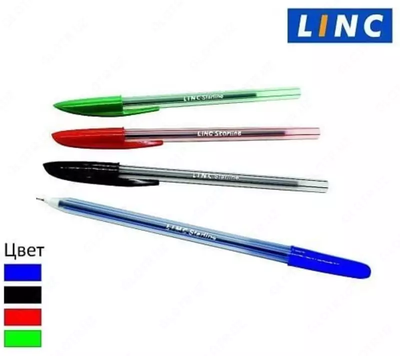 Шариковая ручка Linc "Lazуr Starline" 0.7 мм, синяя (Арт.- 7001-bl)