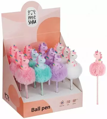 Шариковая ручка MESHU "Candy Unicorn" 0.7 мм, синяя (Арт.- MS_65770) Ассорти