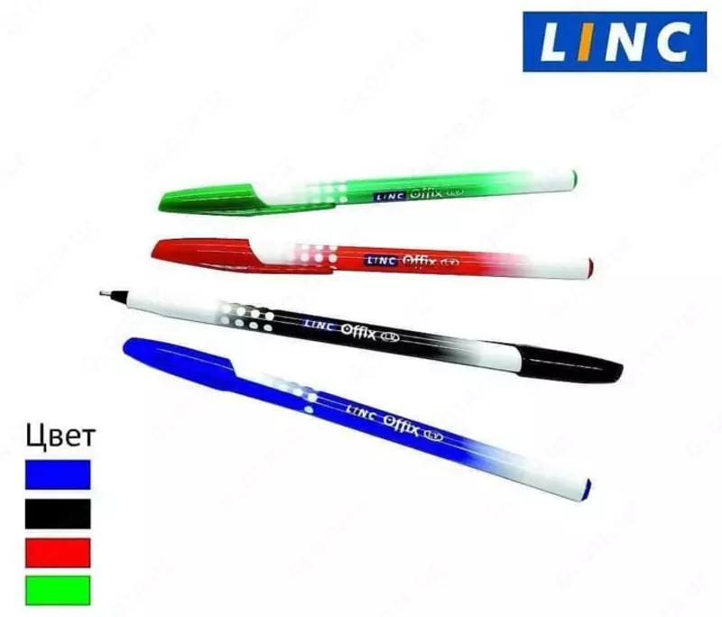 Шариковая ручка Linc "Offix" 1.0 мм, зеленая (Арт.- 1500FW-gn)