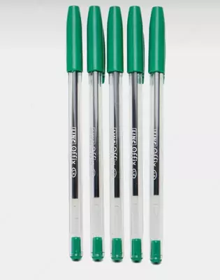 Шариковая ручка Linc "Offix" 1.0 мм, зеленая (Арт.- 1500gn) Прозрачная