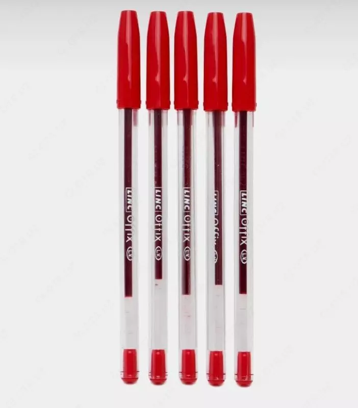 Sharikli ruchka Linc "Offix" 1,0 mm, qizil (Art.- 1500rd) Shaffof