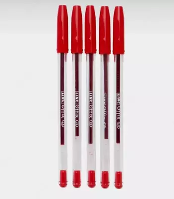Шариковая ручка Linc "Offix" 1.0 мм, красная (Арт.- 1500rd) Прозрачная