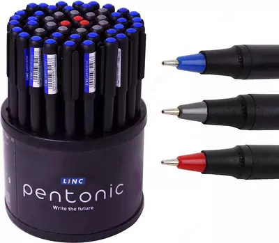 Шариковая ручка "Linc Pentonic" 1 мм, ассорти (Арт.- 7024-1disp50)