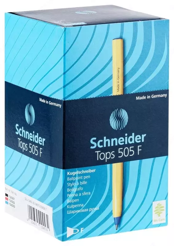 Sharik qalam Schneider "Tops 505 F" 0,8 mm, ko'k (Art.- 150503) To'q sariq