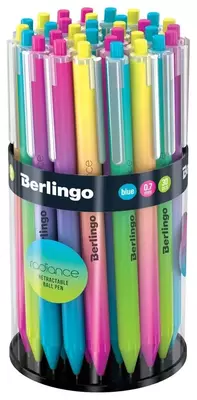 Шариковая автоматическая ручка Berlingo "Radiance" 0.7 мм, синяя (Арт.- CBm_07752) Ассорти