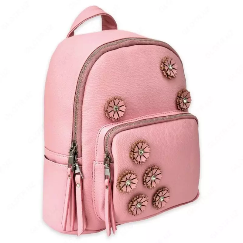 Рюкзак для девочки Феникс+ "Цветы" 29 х 22 х 10 см, одно отделение (Арт. - 46391) Розовый