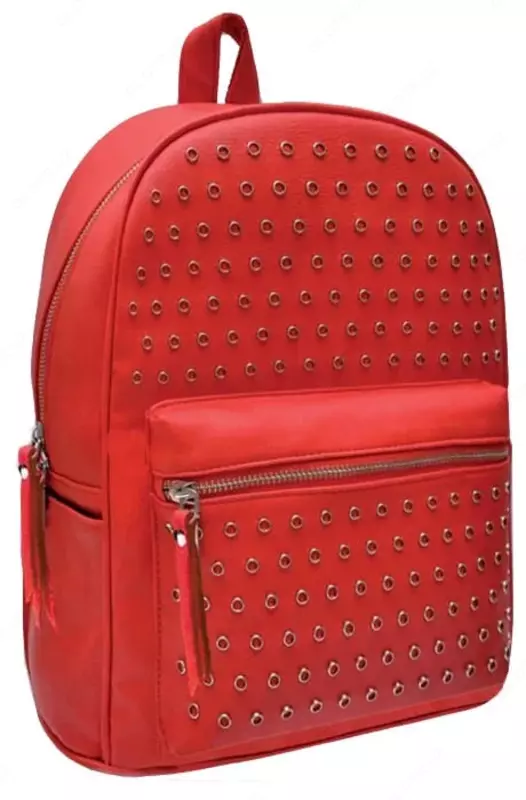 Рюкзак для девочки Феникс+ "Люверсы" 35 х 26 х 16 см, одно отделение (Арт. - 46057) Красный