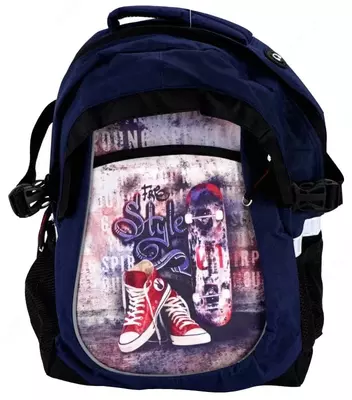 Maktab ryukzaki Feniks "Skeytbord" 43 x 30 x 19 sm (Art. - 46207) Turli xil