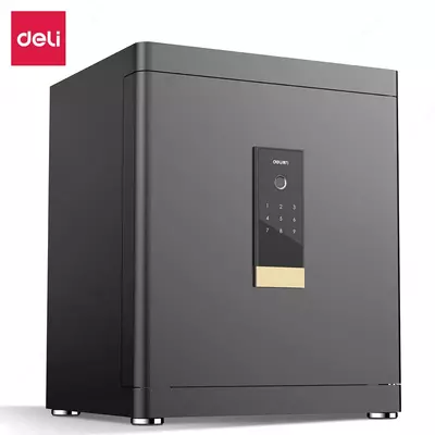 Hujjatlar uchun metall seyf "Deli" raqamli, barmoq izi (Art. - 4112) Qora