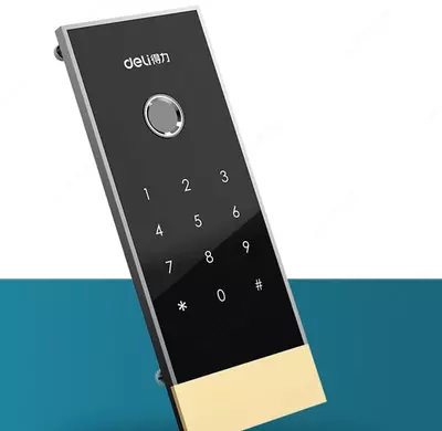 Металлический сейф для документов "Deli" цифровой, дактилоскопический (Арт. - 4111) Черный