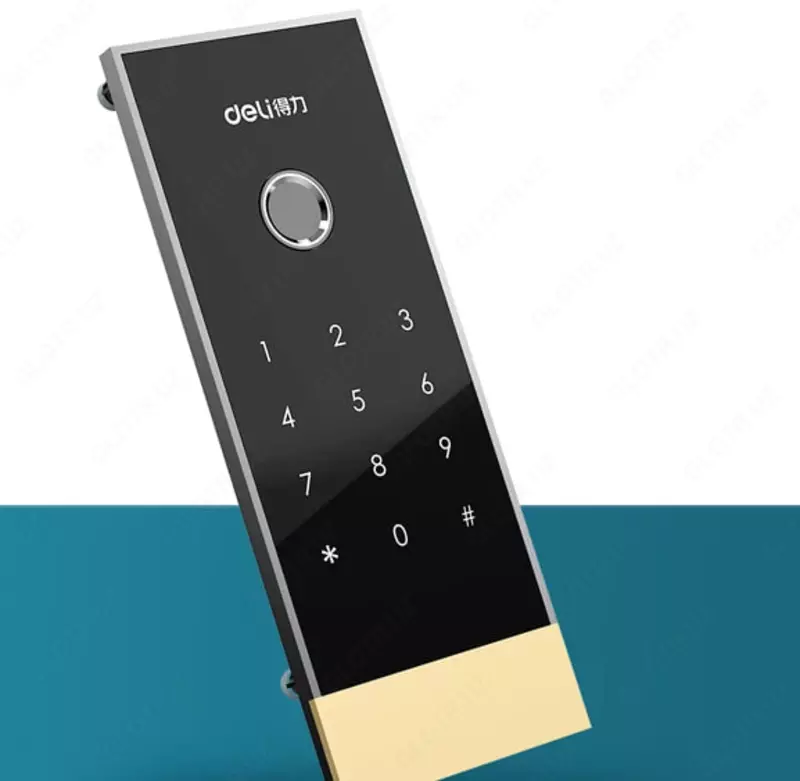 Металлический сейф для документов "Deli" цифровой, дактилоскопический (Арт. - 4111) Черный