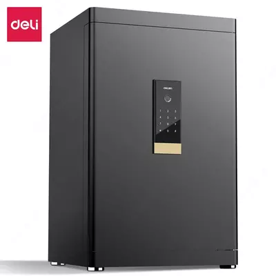 Hujjatlar uchun metall seyf "Deli" raqamli, barmoq izi (Art. - 4113) Qora