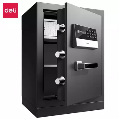 Металлический сейф для документов "Deli" цифровой (Арт. - 3654A) Черный