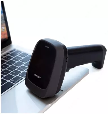 Ручной Сканер штрих-кодов "Deli" формат 1D, беспроводной (Арт. - 14953-W) Черный