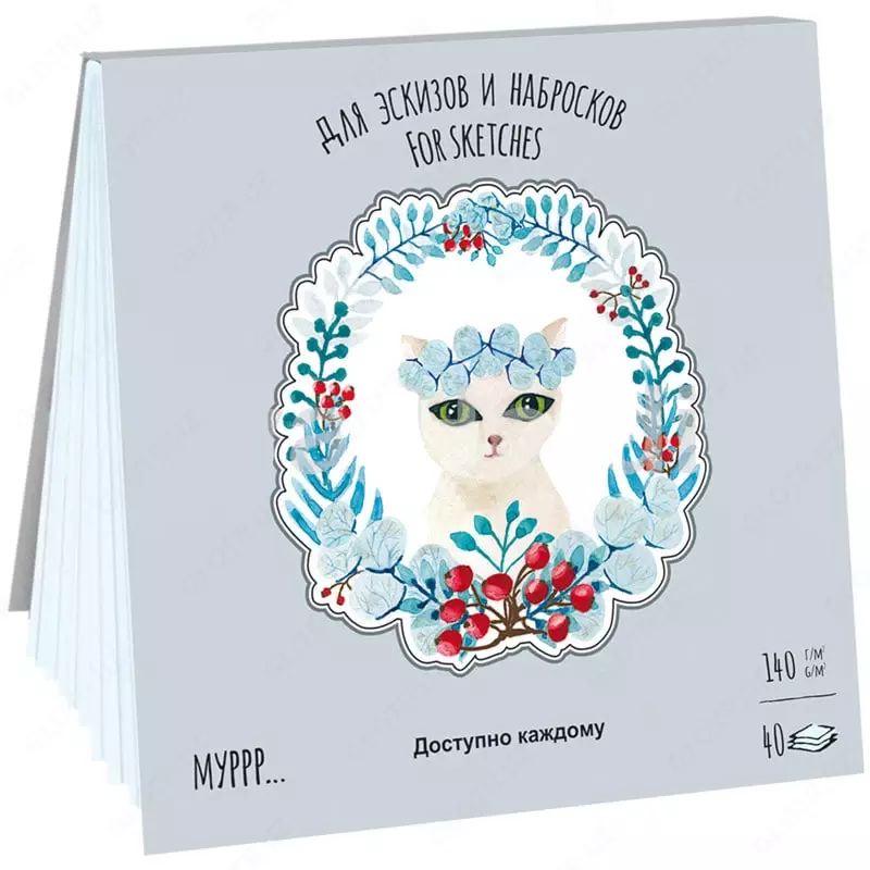 Planshet - Sketchbook Lilia Holding "Mushuklarning qish vaqti" A5 (40 varaq) Art. - PL-1585