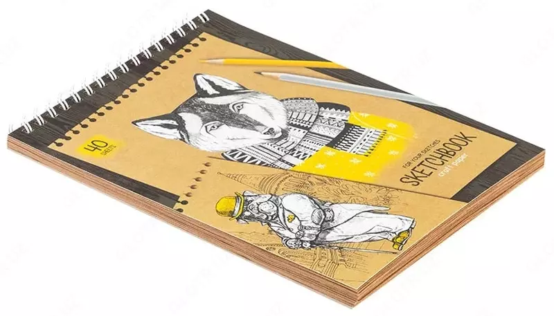 Блокнот - Скетчбук ArtSpace "Craft style" А4 (40 листов) Арт. - СкA440грв_38354