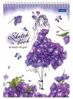 Альбом - Скетчбук Hatber premium "Flower art" А5 (60 листов) Арт. - 60Б5Aпс_22259