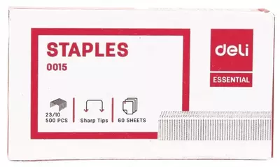 Скобы для степлера "Deli" № 23/10 (500 шт) Арт. - 0015