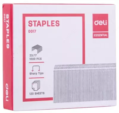 Скобы для степлера "Deli" № 23/17 (1000 шт) Арт. - 0017