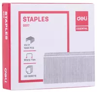 "Deli" stapler uchun shtapellar No 23/17 (1000 dona) Art. - 0017 - 12 500 so'm