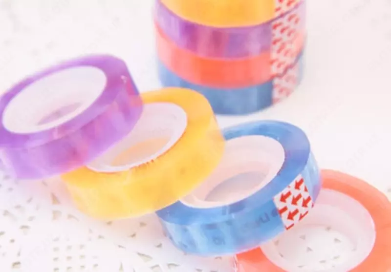 Rangli yopishqoq lenta "Deli" 12 mm x 27 m (Art. - 30024) Assortiment