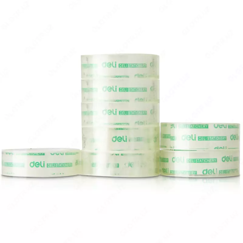 Yopishqoq lenta "Deli" 18 mm x 14 m (Art. - 30061) Shaffof