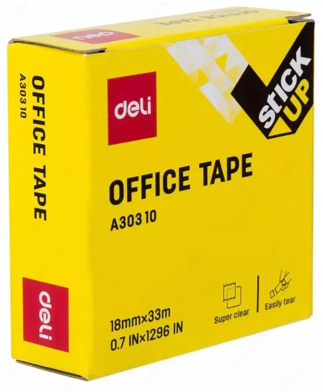 Yopishqoq lenta "Deli Crystal" 18 mm x 33 m (Art. - 30310-EA) Shaffof