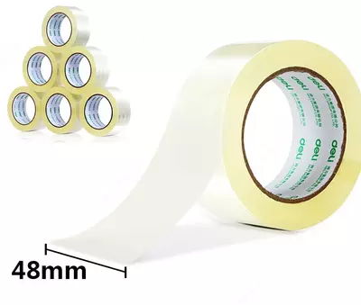 Yopishqoq lenta "Deli" 48 mm x 100 m (Art. - 30205) Shaffof