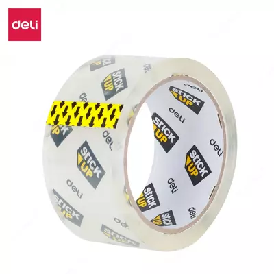 Клейкая лента Deli "Crystal Low Noise" 48 мм х 50 м (Арт. - 37661) Прозрачная