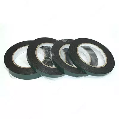 Двухсторонняя Клейкая монтажная лента "Deli" 20 мм х 7 м, 12 шт. (Арт. - 30025) Черная/Зеленая