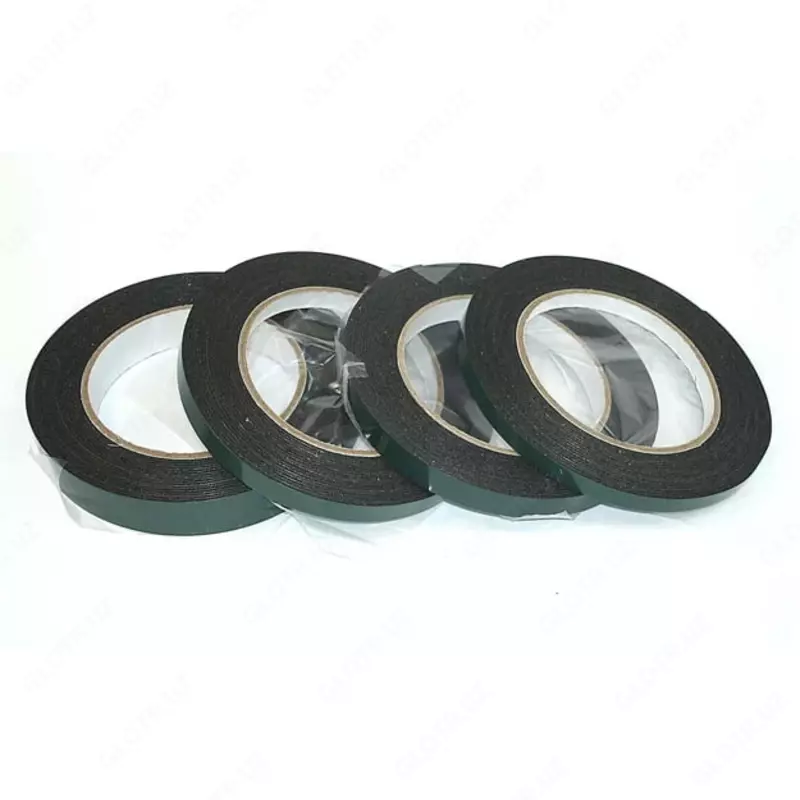 Двухсторонняя Клейкая монтажная лента "Deli" 20 мм х 7 м, 12 шт. (Арт. - 30025) Черная/Зеленая