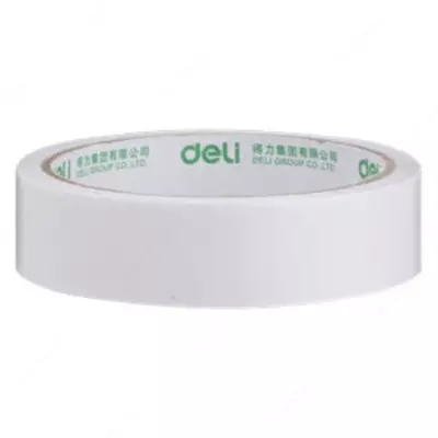 Двухсторонняя Клейкая монтажная лента "Deli" 12 мм х 9 м (Арт. - 30405) Белая