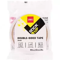 4 500 so'm Ikki tomonlama yopishqoq lenta "Deli" 12 mm x 9 m (Art. - 30405) Oq