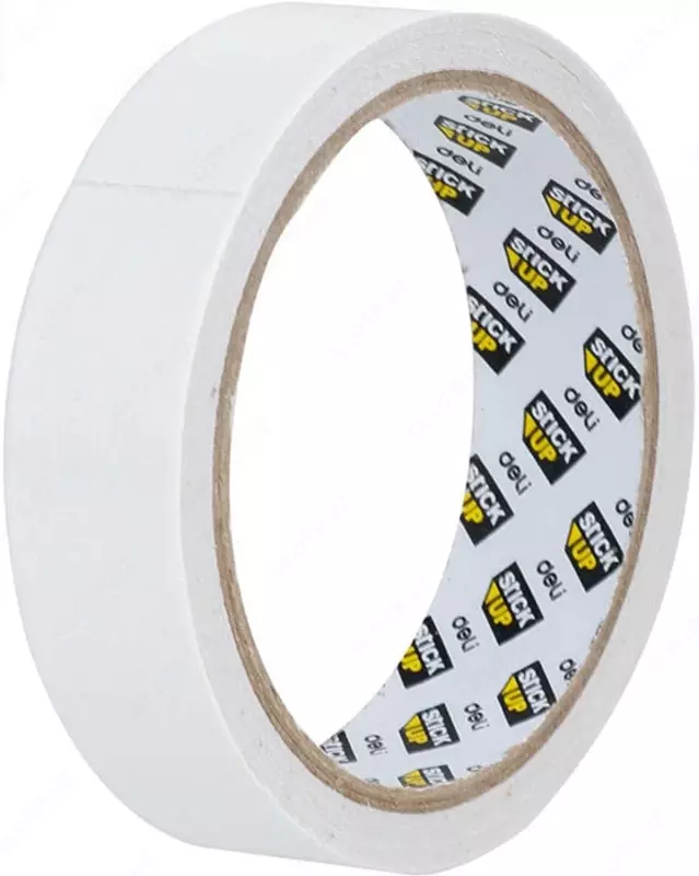 Ikki tomonlama yopishqoq lenta "Deli" 18 mm x 9 m (Art. - 30406) Oq