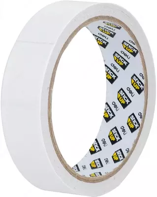 Двухсторонняя Клейкая монтажная лента "Deli" 18 мм х 9 м (Арт. - 30406) Белая