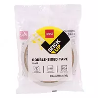 6 200 so'm Ikki tomonlama yopishqoq lenta "Deli" 18 mm x 9 m (Art. - 30406) Oq